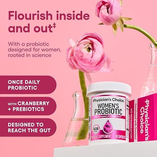 Physician's CHOICE Probiotics for Women - PH Balance, Digestive, UT, & Feminine Health - 50 Billion CFU - 6 Unique Strains for Her - Organic Prebiotics, Cranberry Extract+ - Women Probiotic - 30 CT thumbnail 3