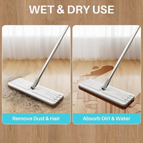 JOYMOOP 8L (2.1 Gal) Large Capacity Mop System with Extension Handle, Perfect for Household and Commercial Floor, Window, and Wall Cleaning - Includes 3 Washable Microfiber Pads for Wet and Dry Use thumbnail 8