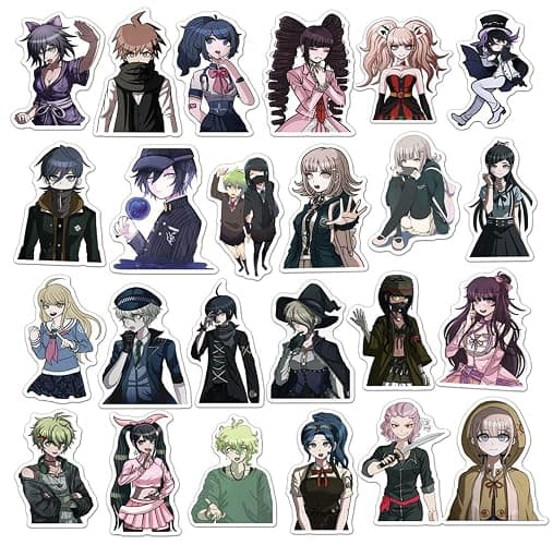 50Pcs Manga Danganronpa Stickers Mixed Pack,Cartoon Characters Stickers Anime Decor Sticker for Kids Teens Adults Waterproof Sticker for Water Bottle Laptop (Dw) thumbnail 5