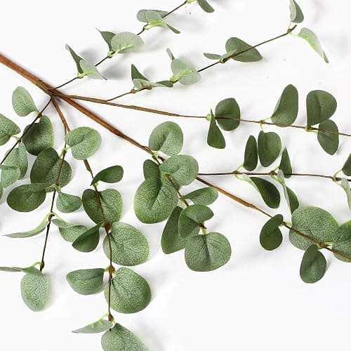 VGIA 6 Pcs 27" Eucalyptus Stems Greenery Stems Eucalyptus Leaf Spray in Green Silk Plastic Plants Floral Artificial Plants for Home Party Wedding Decoration thumbnail 3