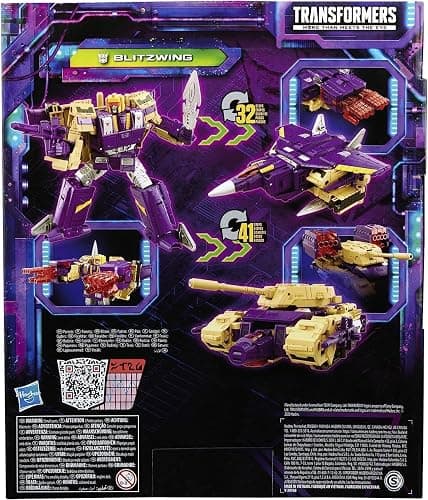 Transformers Toys Generations Legacy Series Leader Blitzwing Triple Changer Action Figure - Kids Ages 8 and Up, 7-inch | Transformers Generations Legacy 7 Inch Action Figure Leader Class Wave 2 - Blitzwing thumbnail 5