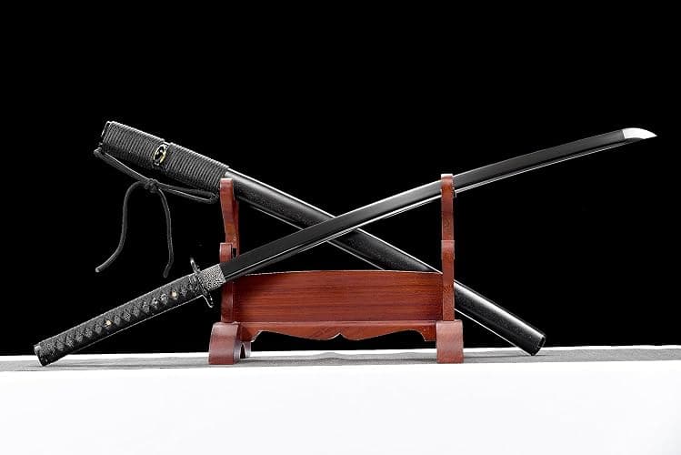 LQDSDJ Black Samurai Japanese Sword Katana Swords Hand-Forged thumbnail 8