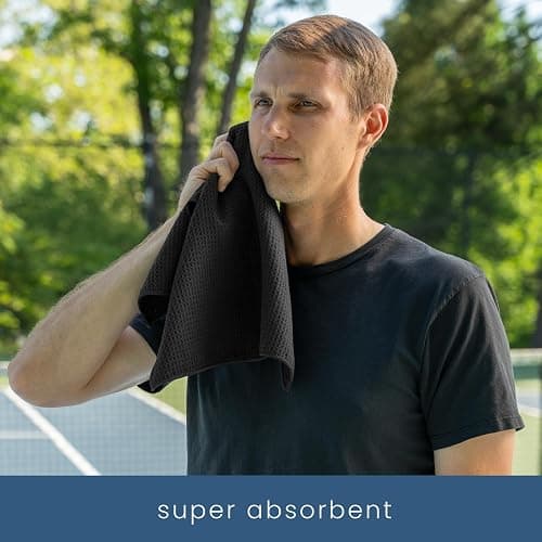 S&T INC. Microfiber Gym Towels, Yoga Towel for Home and Gym Bag, 16 Inch x 27 Inch, 6 Pack thumbnail 2