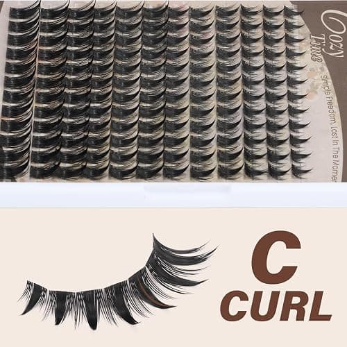 JMS&JMS Anime Lash Clusters Manga Lash Extension C Curl Invisible Band Spiky Eyelash Clusters for Beginner (Fairy Pro-8-18Mix) thumbnail 5