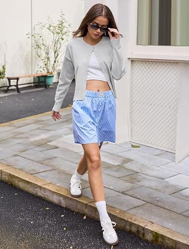 IWD Womens Cropped Cardigan Sweaters Knit Lightweight Crop Sweater Fall Outfits Trendy Open Front Clothes 2025 thumbnail 4