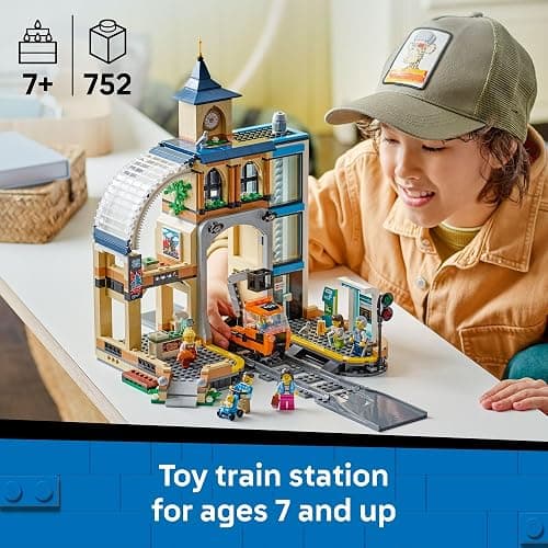 LEGO City Central Train Station Building Toy - Multi-Level Pretend Play Set for Boys & Girls, Ages 7+ - Building Blocks for Kids - Gift Idea for Christmas - 60469 thumbnail 2