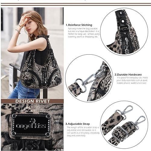 Angelkiss Hobo Purses and handbags for Women Satchel Handbag Women Purses Large Daily Shoulder Bags thumbnail 7