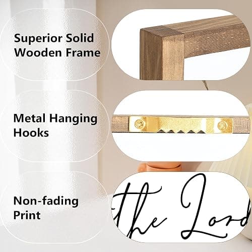 Heiple The Lord Your God Is Good Wall Decor 11"x14" Framed Wooden Wall Sign for Home Decor Farmhouse Vintage Rustic Living Room Minimalist Christian Wall Art (Brown, 11”x14”) thumbnail 5