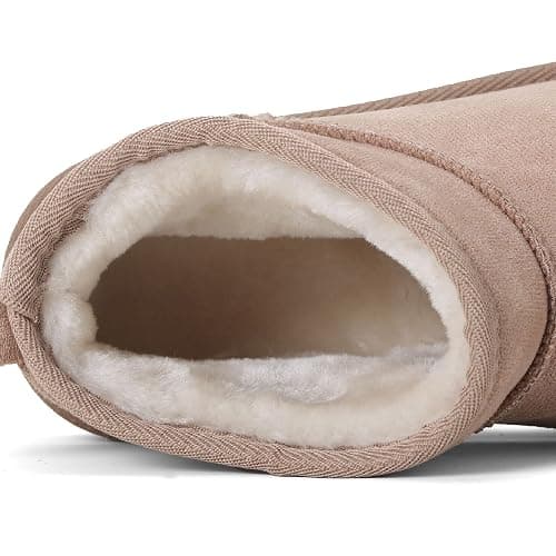 GHARIE CHAMPIONS Women’s Suede Ankle Boots – Classic Mini Snow Boots with Warm Lining, Lightweight & Non-Slip Sole for Winter Daily Wear thumbnail 7