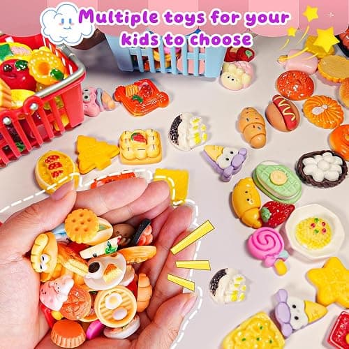 183Mini Food Toys Dollhouse Fruit Vegetable Bread Rack Display Shelf Grocery Store Shopping Cart Basket Miniature Drink Supermarket Metal Handcart Kitchen Play Game Party Cash Register thumbnail 2