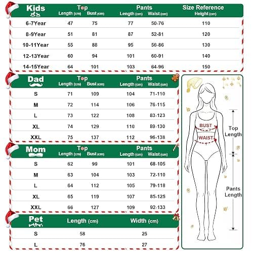 LUSLOVE Matching Christmas Pyjamas for Family - Xmas Pjs Set Soft Long Sleeve Nightwear Plaid Sleepwear for Women Men Kids Pets Couples thumbnail 5