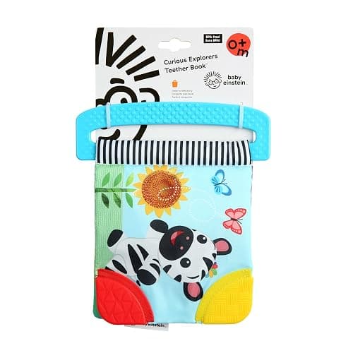 Baby Einstein Curious Explorers Teether Book Take-Along Toy, Ages Newborn +, Multicolored thumbnail 3