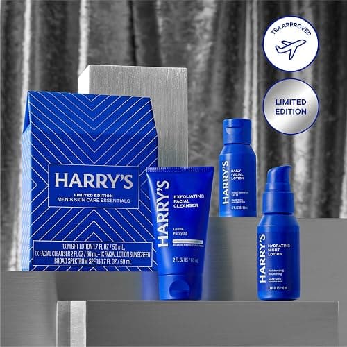 Harry's Limited Edition Holiday Gift Set for Men, Men's Skincare Essentials (2 oz Exfoliating Face Wash, Daily Face Lotion with SPF 15, Hydrating Night Lotion) thumbnail 4