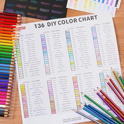 Shuttle Art 136 Coloured Pencils, Soft Core Colouring Pencils Set for Adult Colouring Books, Doodling, Sketching, Drawing, Art Supplies thumbnail 6