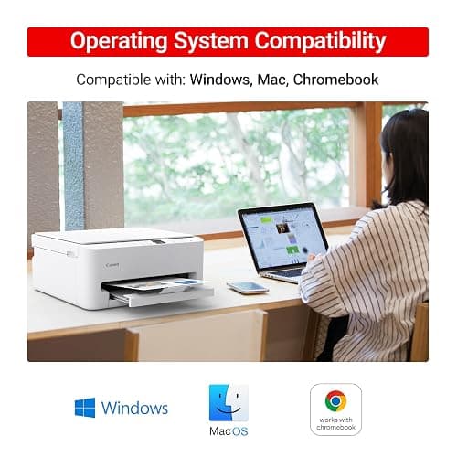 Canon PIXMA TS6520 Wireless Color Inkjet Printer Duplex Printing, White – Home Printer with Copier/Scanner, 1.42” OLED Display, Intuitive Control Panel, Compact Design thumbnail 4