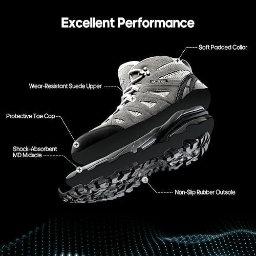 NORTIV 8 Women's Waterproof Hiking Boots Outdoor Trekking Camping Trail Hiking Boot Seeker thumbnail 3