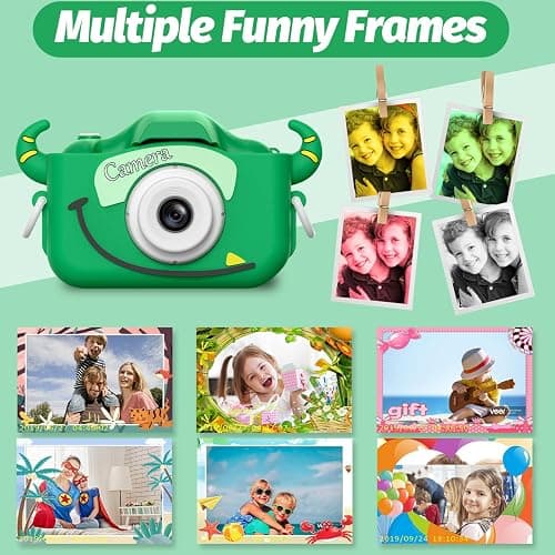 Goopow Kids Camera Toys for 3-8 Year Old Girls Boys,Children Digital Video Camcorder Camera with Cartoon Soft Cover, Best Chritmas Birthday Festival Gift for Kids thumbnail 6