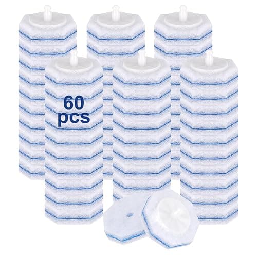Akopryc 60pcs Toilet Cleaner Refill Pads for Clorox Wand | Upgrade 3-Layer, Won't Fall Apart, Powerful Foam, Safe On Porcelain - Image 1