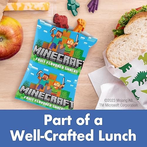 Minecraft Fruit Flavored Snacks, Fat Free and Gluten Free Snack, Value Pack, 17.6 oz (22 Pouches) thumbnail 7
