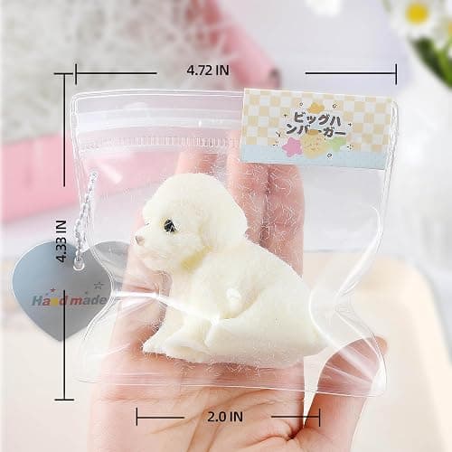 QCROAD SQUISHY Puppy Taba Dog Squishy - Ultra Soft Silicone Dog Squishy, Handmade Stress-Relief Toys for Kids & Adults, Non-Toxic Squeeze Toys for Relaxation & Sensory Play thumbnail 2