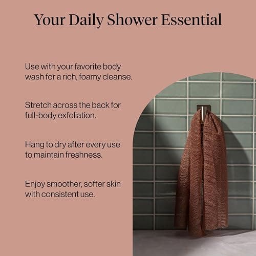 Kitsch African Net Sponge – Exfoliating Body Scrubber for Cleansing & Gentle Daily Exfoliation – Stretchable Bath Sponge for Hard-to-Reach Areas, Long-Lasting Shower Essential - Rosewood, 3 Pcs thumbnail 5