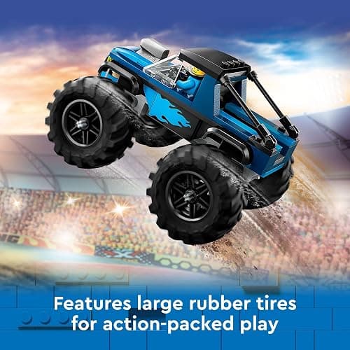 LEGO City Blue Monster Truck Off-Road Toy Playset with a Driver Minifigure, Imaginative Toys for Kids, Fun Gift for Boys and Girls Aged 5 Plus, Mini Monster Truck, 60402 thumbnail 3
