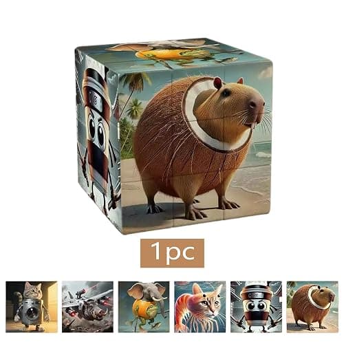 Italian Brainrot Toys-3x3 Speed Cube with Funny Meme Animals burbaloni luliloli for Brain Rot Birthday Gifts Party Decorations thumbnail 3