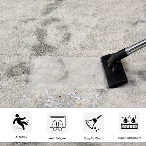 Achiiso Long Pile Shaggy-Rugs, Anti-Slip Fluffy Soft Area Rugs,Comfy RectangularRugs for Bedroom,Living Room,Kids Room (Light Grey,60x120 cm) thumbnail 5