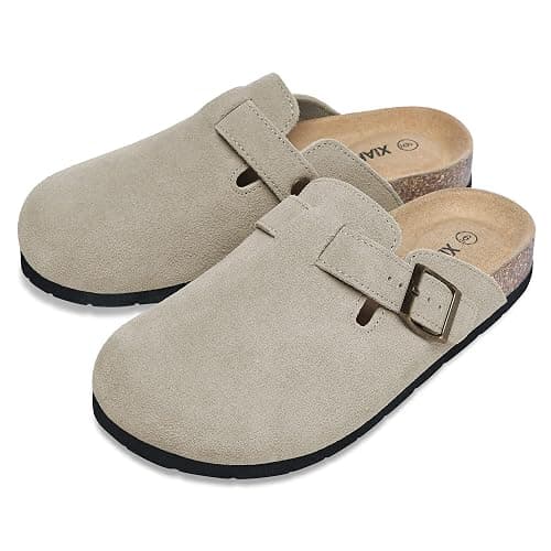 Xiakolaka Women's Suede Clogs Adjustable Buckle Slip on Footbed Home Clog Slippers thumbnail 6