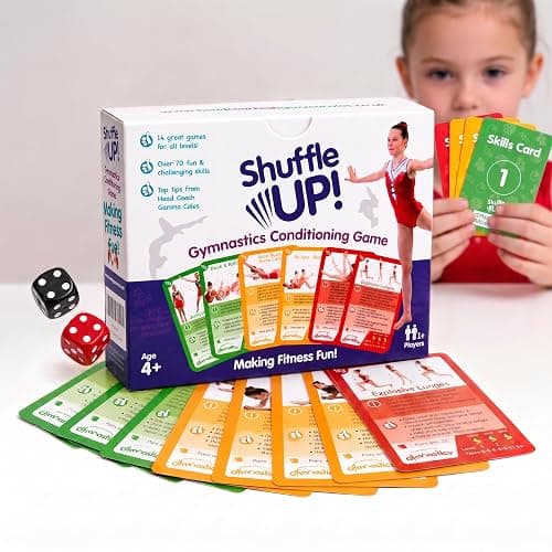 Shuffle Up Gymnastics Game - 70+ Skills, Gymnastics Equipment Gift for Girl thumbnail 2