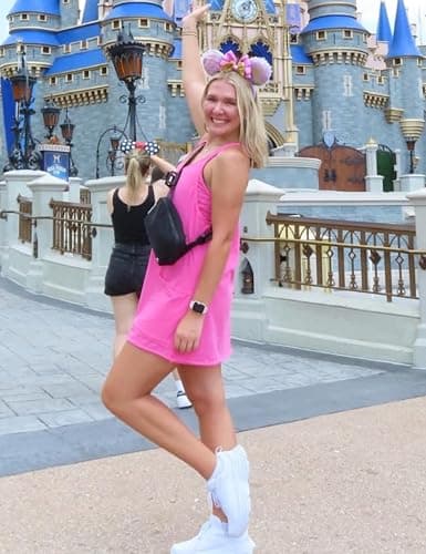 GTLIAE Summer Dress for Women 2026 Hot Shot Mini Romper Dresses Athletic Spaghetti Strap Tennis Dress Built in Shorts thumbnail 6