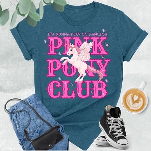 RIVER BOUTIQUE Chappell Roan Shirt, Pink Pony Club Shirt, I'm Gonna Keep On Dancing, Midwest Princess Tour Tee,Pride Music Tee,Pink Pony Club Shirt, Midwest Princess Tour, Sapphic Lesbian Pride Music Shirt, Keep On Dancing, Dancing Shirts thumbnail 7