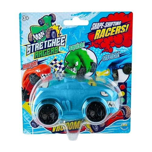 ORB Funkee Stretchee Racers Assorted Expressions 3 Pack - Race, Stretch, Squish, and Even Squeeze These Cars for Stress Relief - Funny Sensory/Fidget Collectible Toys & Gifts for Kids and Adults thumbnail 3