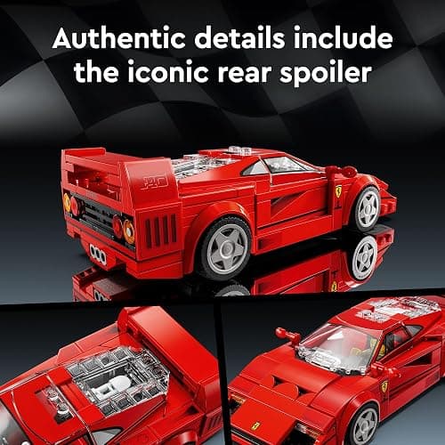 LEGO Speed Champions Ferrari F40 Supercar, Toy Car Model Building Set with Driver Minifigure, Collectible Ferrari Toy for Kids Ages 9 and Up, 76934 thumbnail 4