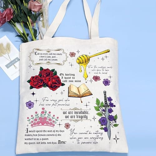 VAMSII Powerless Book Inspired Gifts Romantic Fan Tote Bag Powerless Bookish For Fan Gifts thumbnail 2