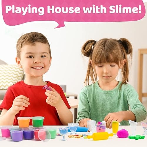 YasTant 56 Pack Butter Slime Kit for Girls and Boys Ages 3-12, Non Sticky Kids Slime Kits 3-12, Small Slime Party Favors with Charms, Cutters, and 4 Creative Playing Modes thumbnail 2