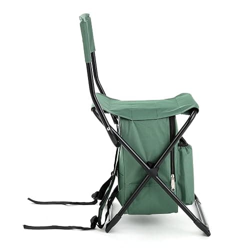 Arrowhead Outdoor Multi-Function 3-in-1 Compact Camp Chair: Backpack, Stool & Insulated Cooler, w/Bottle Holder & Storage Bag, External Pockets, Backrest, Fishing, Hiking, Heavy-Duty, USA-Based thumbnail 13
