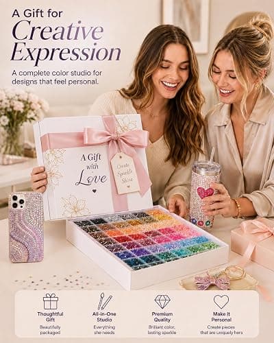 54000Pcs Bedazzling Kit, 60 Colors, 3mm AB Resin Jelly Rhinestones | Flatback gems with 3 B-7000 Glue Tubes, 60-Compartment Box, Tweezers and Trays for Tumblers, Phone Cases and DIY Crafts. thumbnail 7