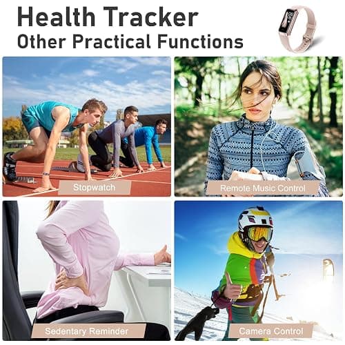 Fitness Tracker with Step Counter/Calories/Stopwatch, Activity Tracker, Health Tracker with Heart Rate Monitor, Sleep Tracker,1.10''AMOLED Touch Color Screen, Pedometer Watch for Women Men thumbnail 6