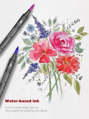 KEMYR Markers for Adult Coloring Books: 80 Colors Markers Set Dual Tips Fine & Brush Pens Water-Based Art Markers for Adults Drawing Sketching Bullet Journal Writing Lettering No bleeding thumbnail 5