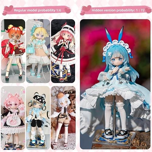 BJD Dolls BJD Blind Box 1/12 BJD Dolls 7" Ball Jointed Doll Dress Up Dolls Collectible Figures Gift for Party Birthday Ages 15 and Up PVC & ABS Costume Included, Vision Reconstruction thumbnail 3