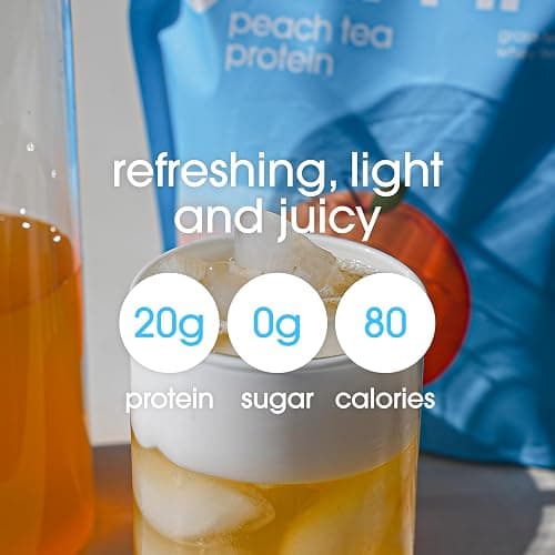 GRAMMS Clear Protein Powder | 20G Whey Isolate | Gluten Sugar Lactose Free | Peach Tea | 18 Servings thumbnail 8