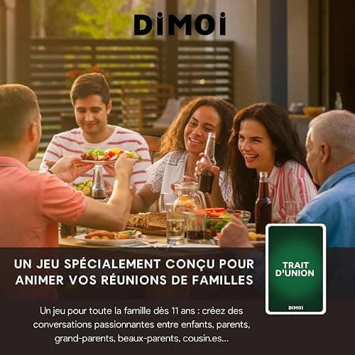 Dimoi Jeu de Cartes en Famille - 240 Questions Originales et positives pour entamer des Conversations passionnantes et se rapprocher - Idée Cadeau Noël Jeu de société thumbnail 3
