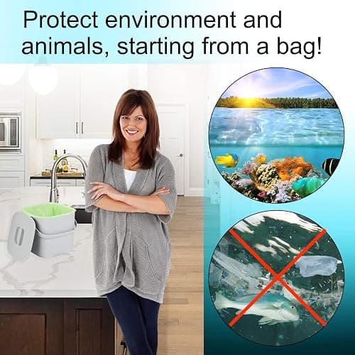Biodegradable Trash bags 100PCS, Aievrgad 8Gallon/30L middle Garbage bags/ For kitchen Bin. Bin Liner/Trash/rubbish Bags, 100% Recycled,Tough, degradable, Compost Bags for Food/household/garden thumbnail 6
