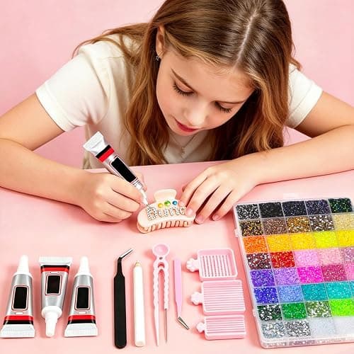 Bedazzling Kit 40 Colors 3mm Rhinestones Gems 32000pcs Nail Gems | bedazzling kit with glue and pen thumbnail 6