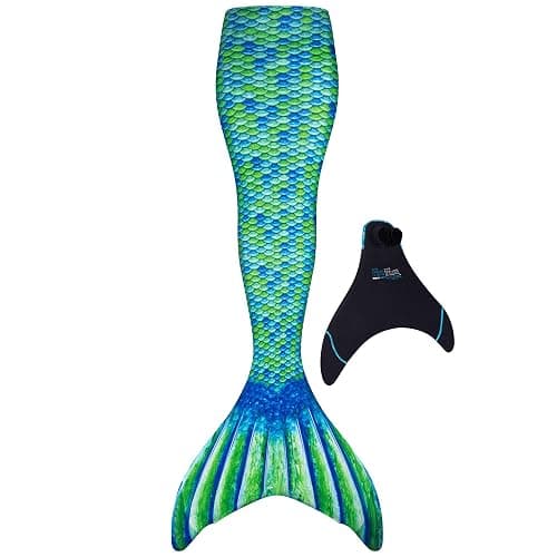 Fin Fun Mermaidens - Mermaid Tails for Swimming for Women, Teens and Adults with Monofin - X-Large - Aussie Green - Image 1