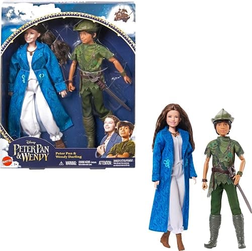 Mattel Disney Movie Peter Pan & Wendy Toys - Fashion Dolls Inspired by the Film - Gifts for Kids, HNY36 - Image 1