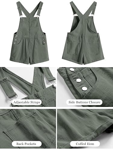 ANRABESS Overalls for Women Denim Shorts Overalls 2026 Summer Casual Loose Fit Adjustable Rompers Jean jumpsuit Bib Shortalls thumbnail 6