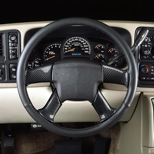 4PCS Car Trim Cover Carbon Style ABS Decal Sticker Compatible with Chevy Silverado Suburban Tahoe Avalanche Express GMC Sierra Yukon Savana 2003-2006 / Trailblazer 2002-2009 Accessories (Style B) thumbnail 5