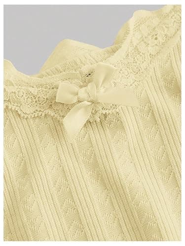 OYOANGLE Girl's Cute Cami Top Ribbed Spaghetti Strap Ruched Crop Tank Tops Undershirt thumbnail 3